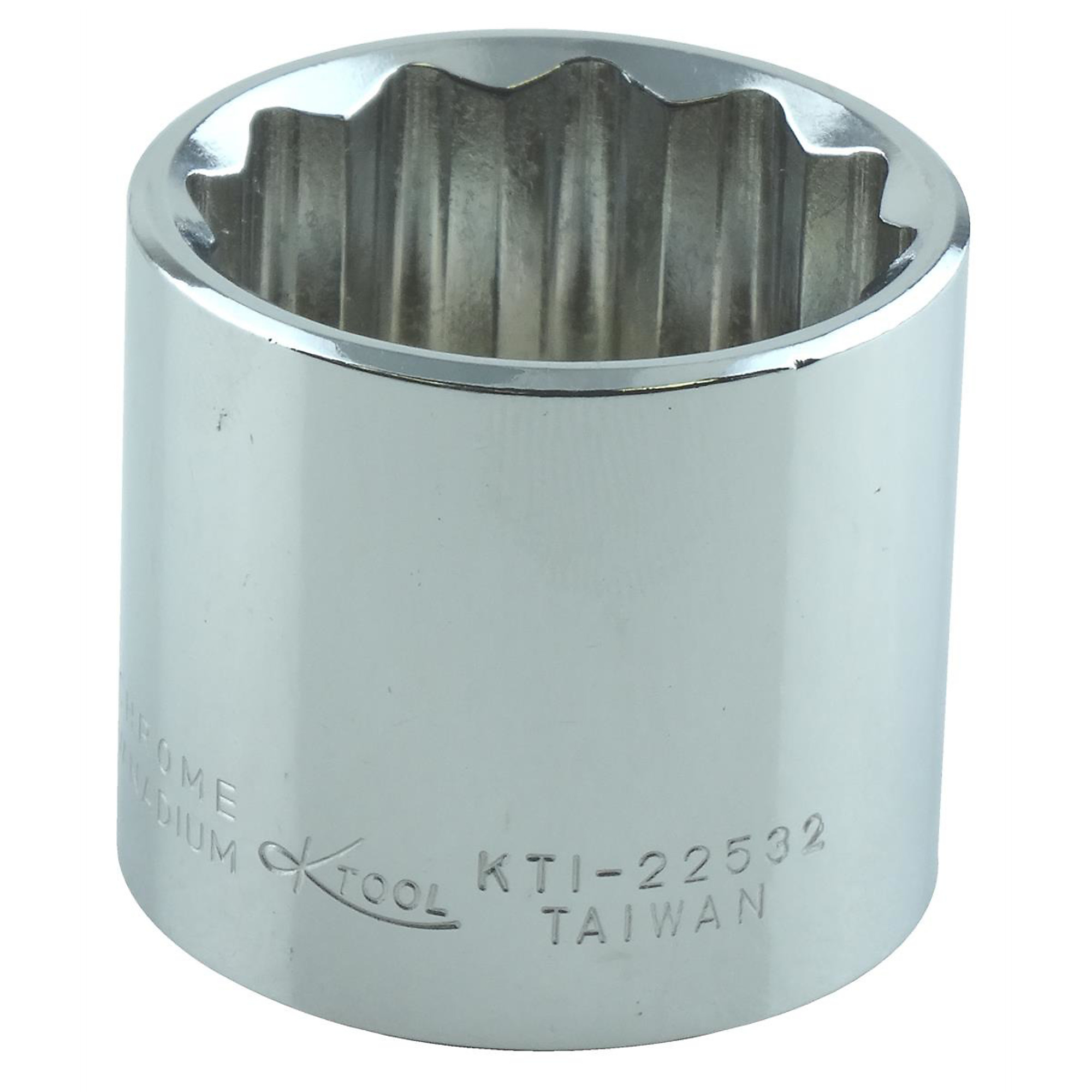 K Tool International 12-Point Short Socket — 1in., 3/8in. Drive, Chrome Vanadium Steel, Model# KTI22532